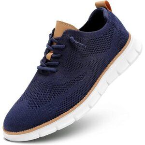 ⚡Men's Dark Blue Mesh Casual Walking Business Oxfords Work Lightweight Sneakers